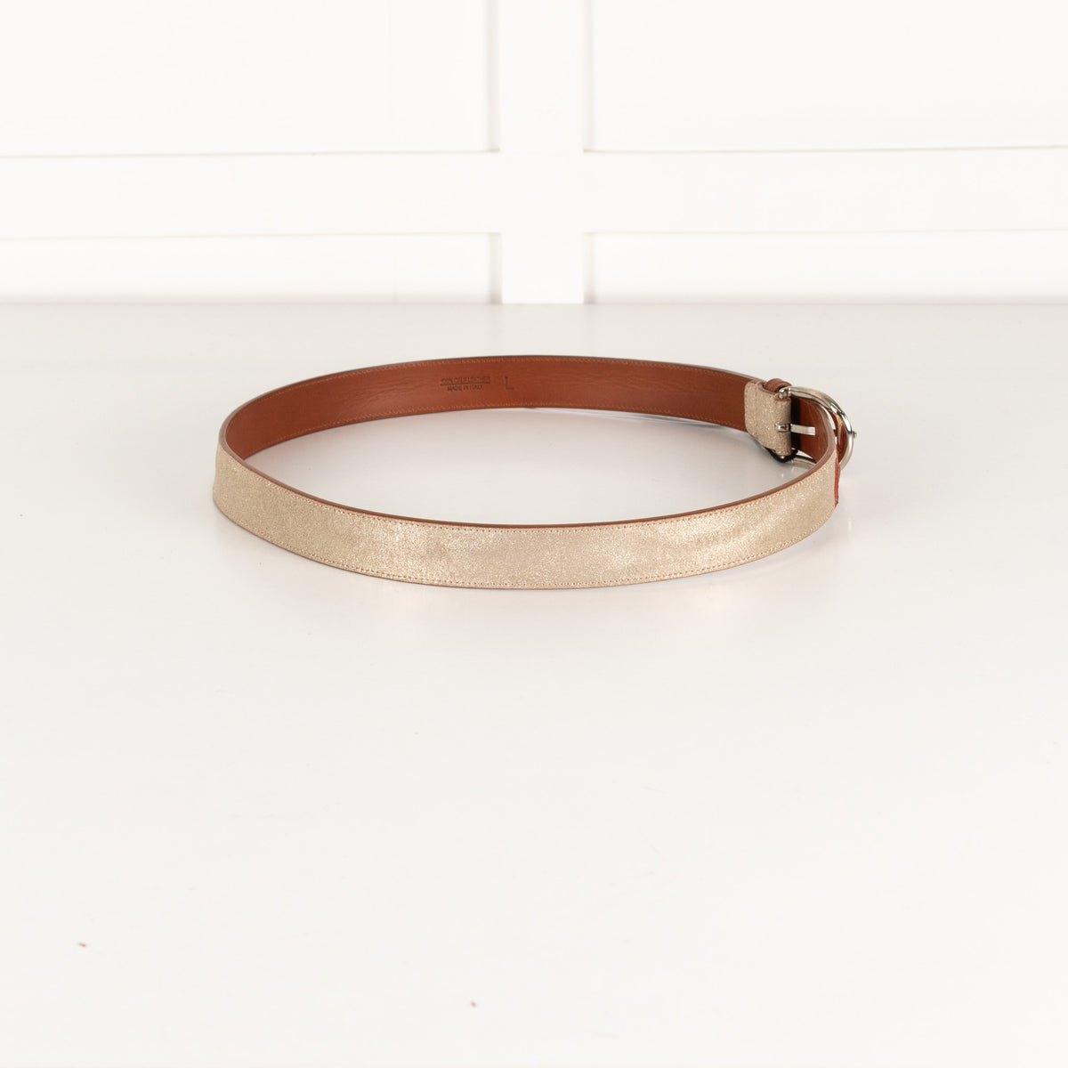 Isabel Marant Gold and Brown Glitter Belt - Image 4