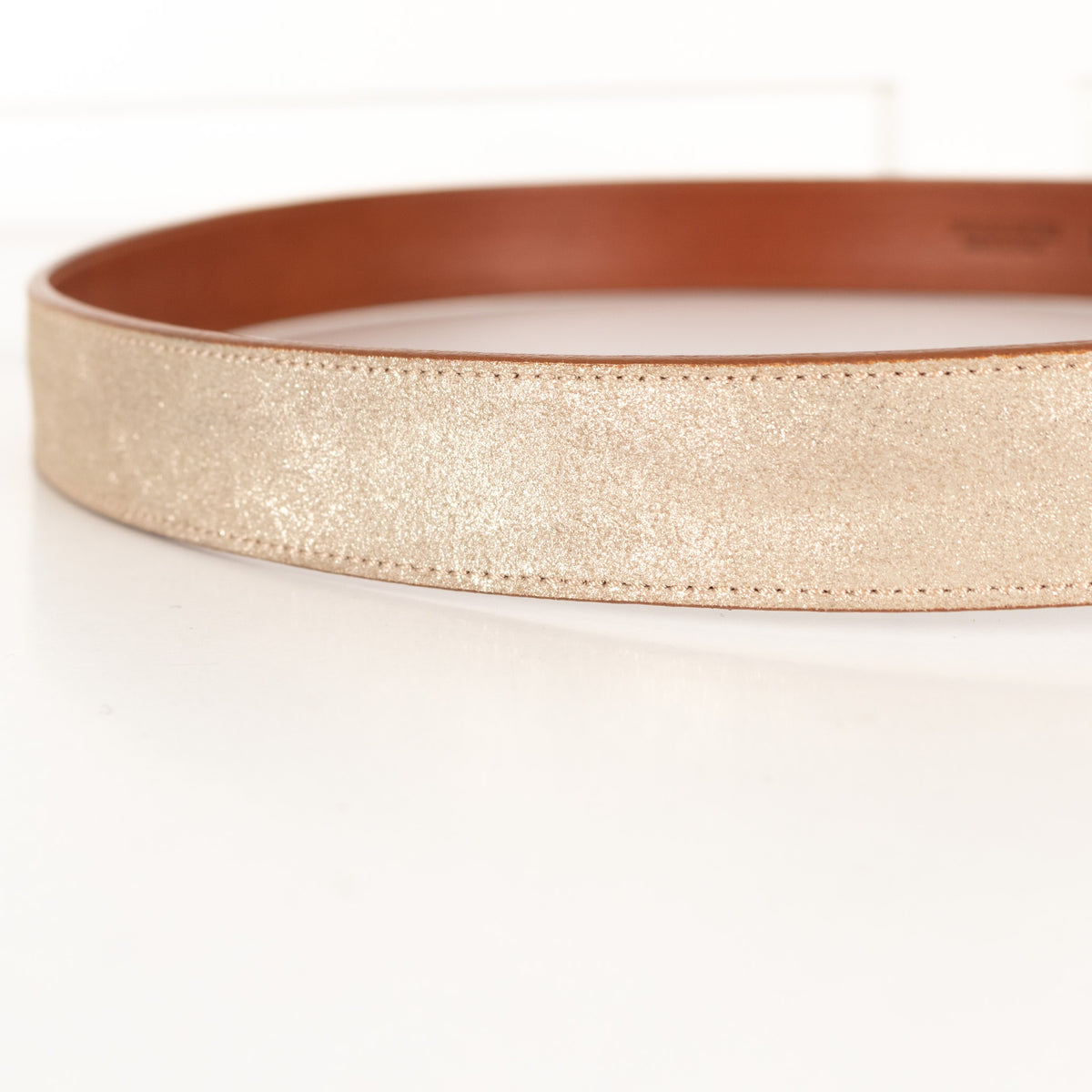 Isabel Marant Gold and Brown Glitter Belt - Image 5