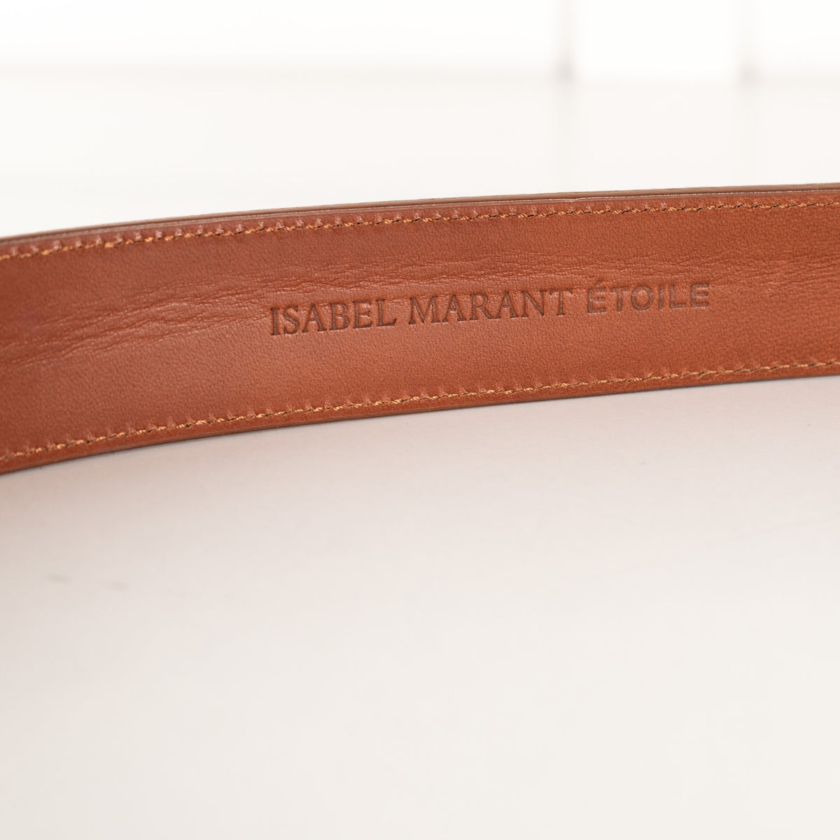Isabel Marant Gold and Brown Glitter Belt - Image 7