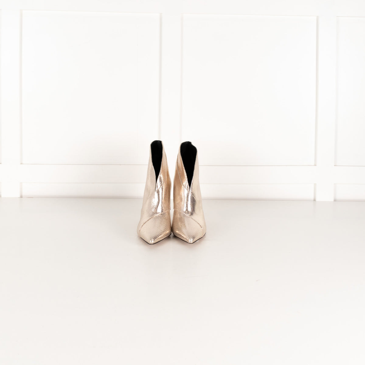 Isabel Marant Gold Embossed Leather Archenn Ankle Boots UK 4 - Image 1