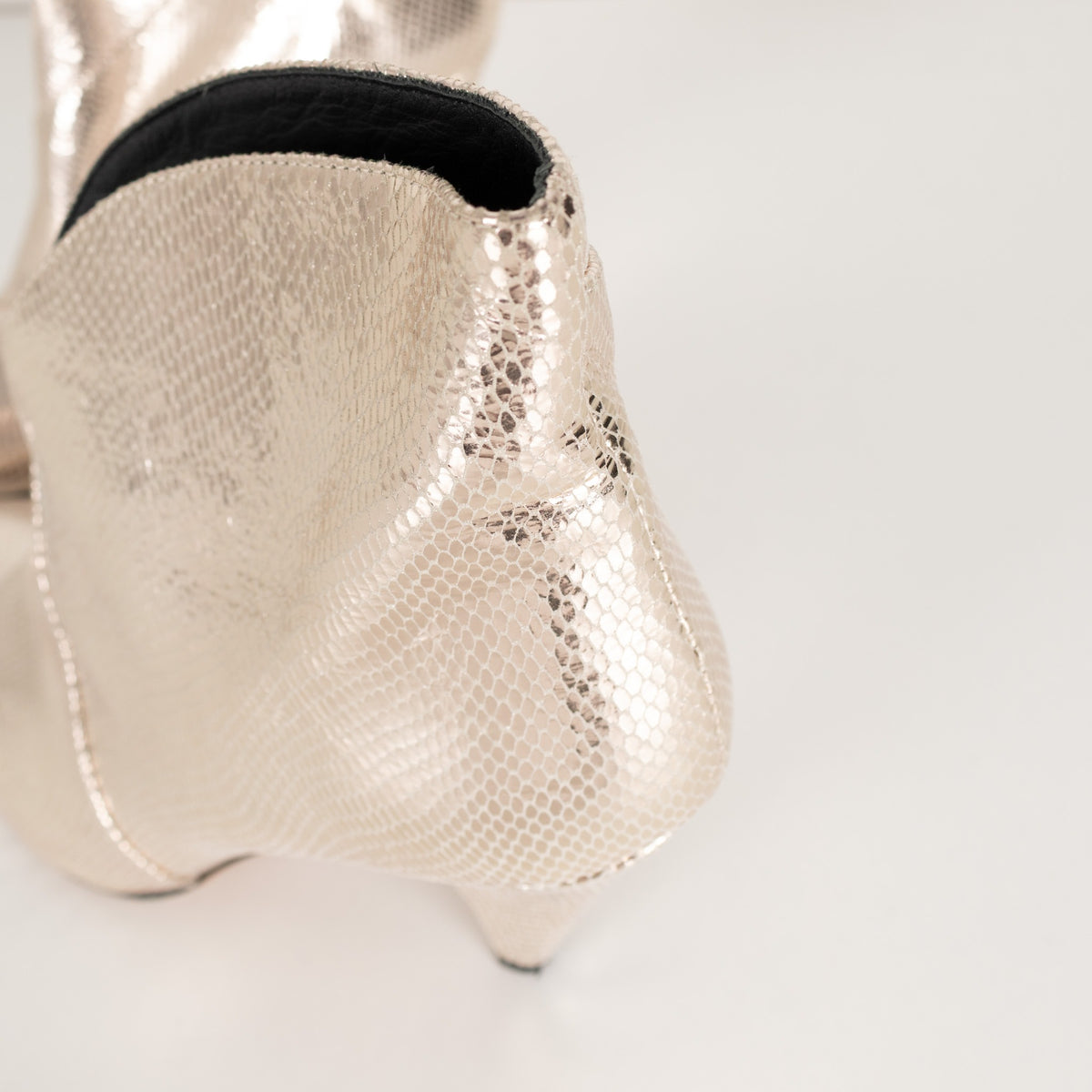 Isabel Marant Gold Embossed Leather Archenn Ankle Boots UK 4 - Image 11