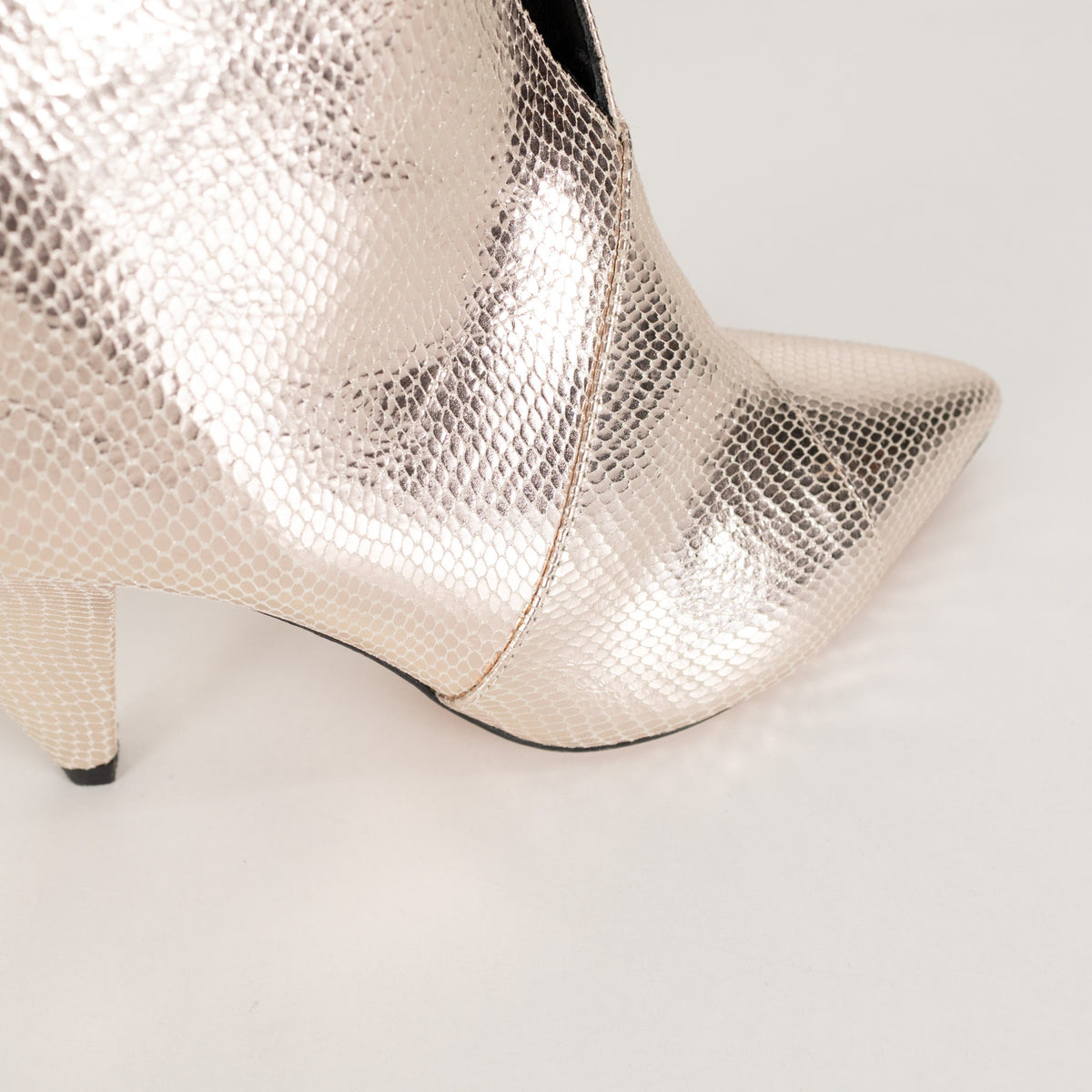 Isabel Marant Gold Embossed Leather Archenn Ankle Boots UK 4 - Image 12