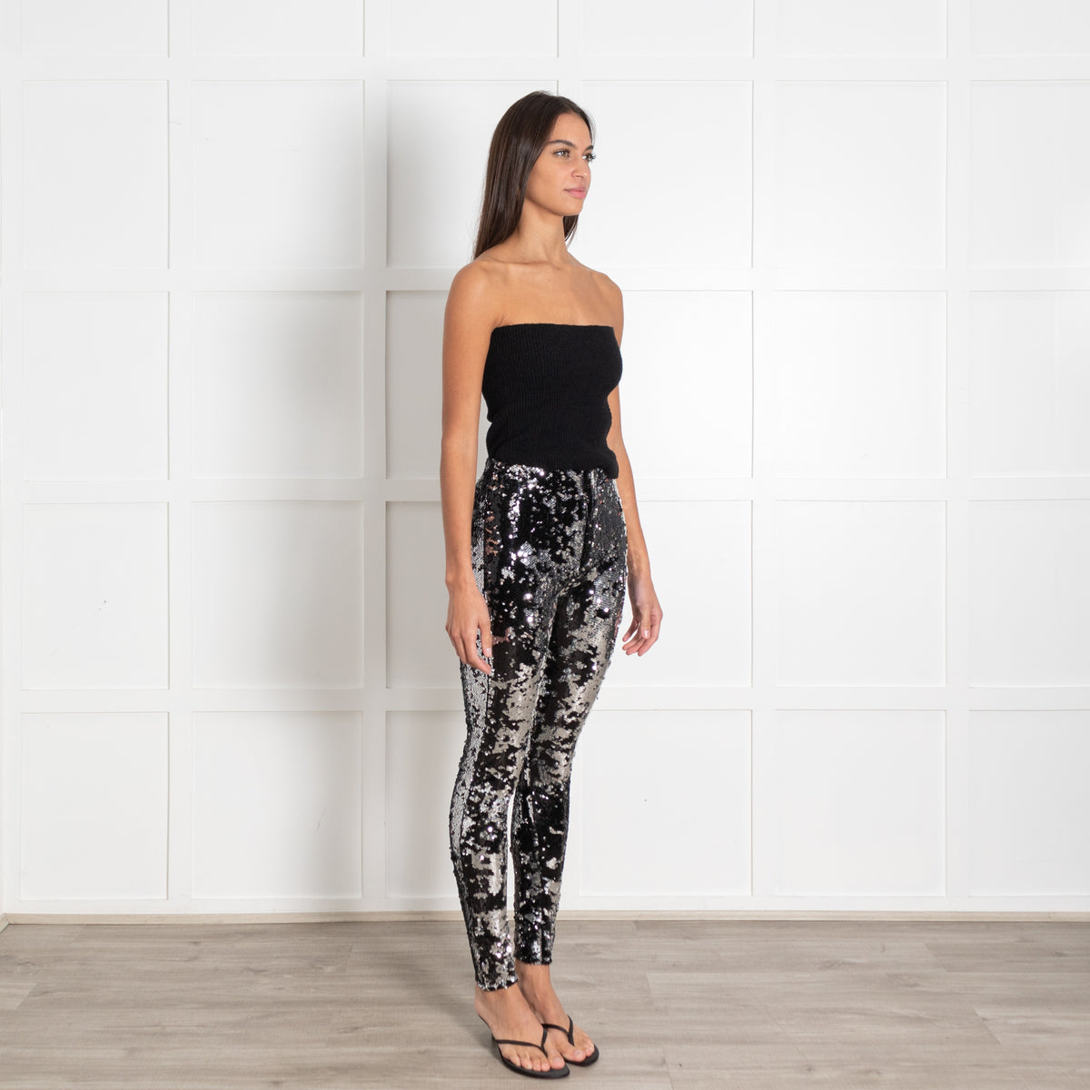 Isabel Marant Grey Silver Sequin Leggings - Image 7