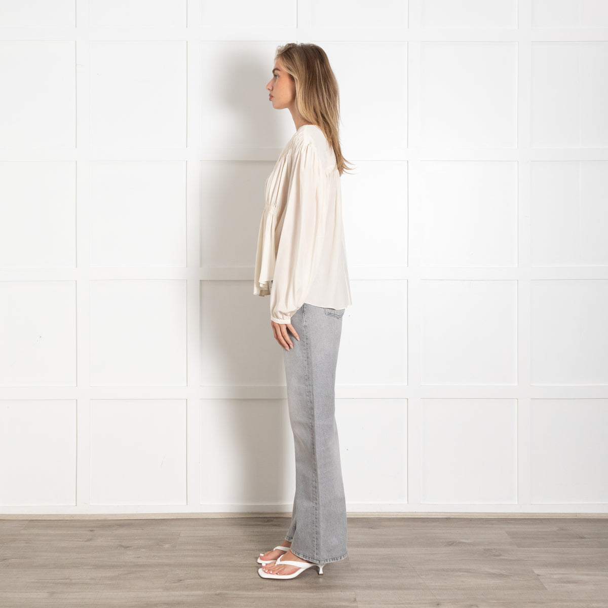 Isabel Marant Nyme Silk Cream Blouse - Image 4