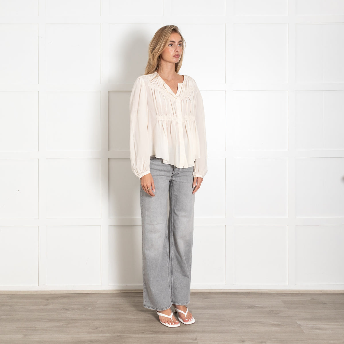 Isabel Marant Nyme Silk Cream Blouse - Image 7