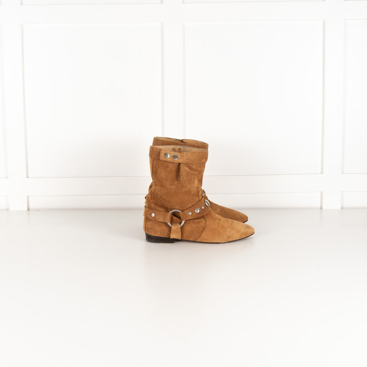 Isabel Marant Stania Tan Suede Ankle Boot UK 39 - Image 5