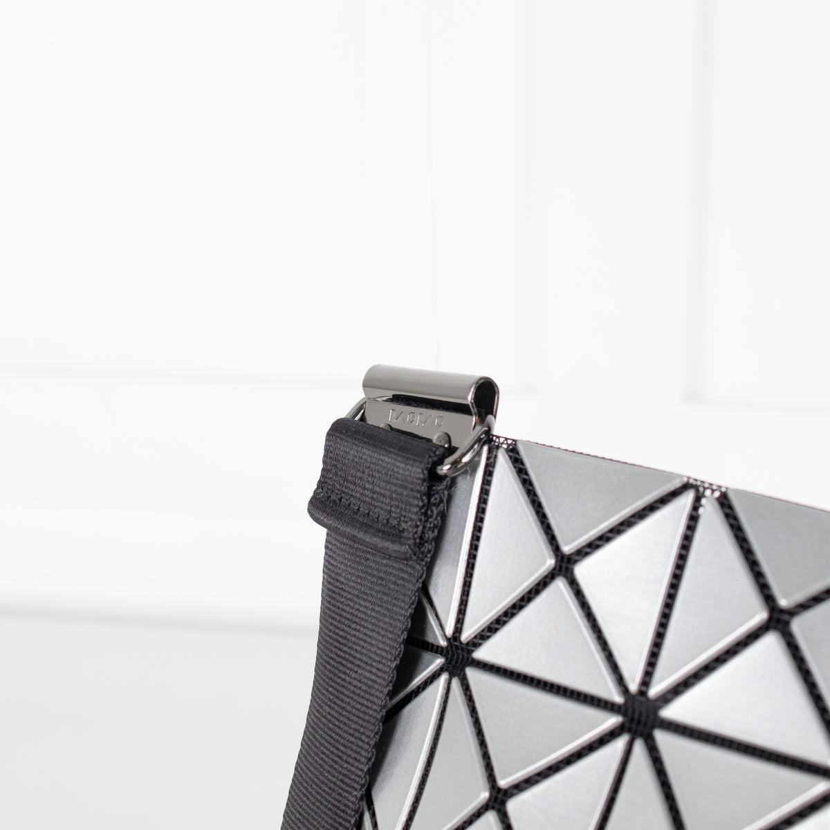 Bao Bao Issey Miyake Lucent Silver Grey Crossbody Bag - Image 7