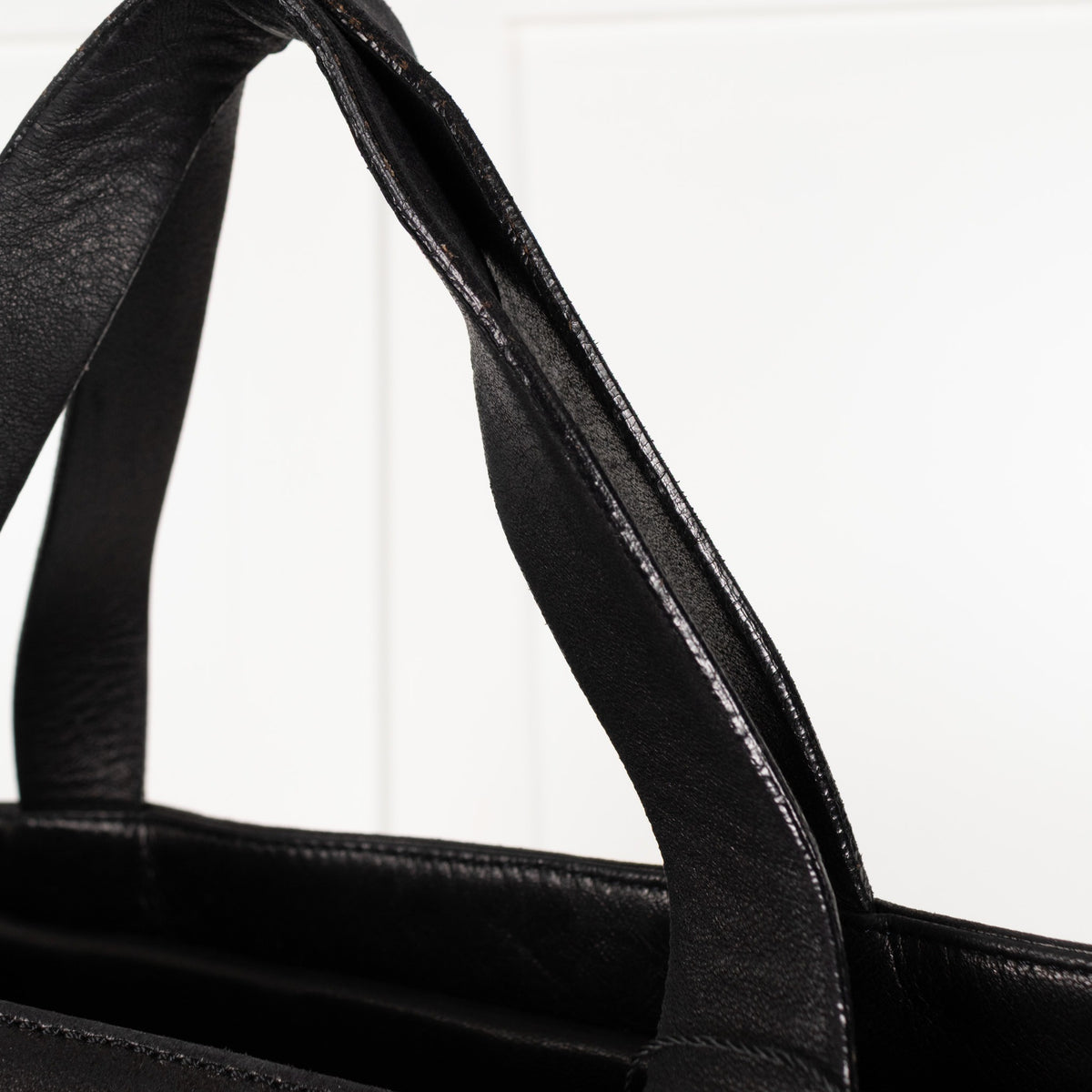 Jil Sander Black Leather Tote with Nylon Side Panels - Image 7