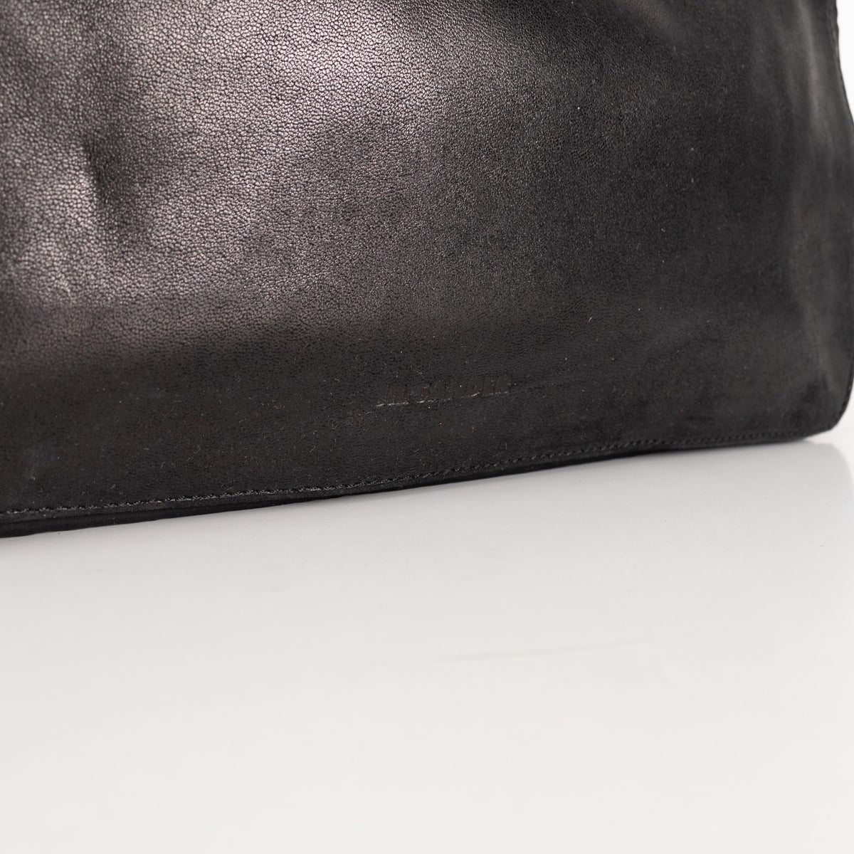 Jil Sander Black Leather Tote with Nylon Side Panels - Image 8