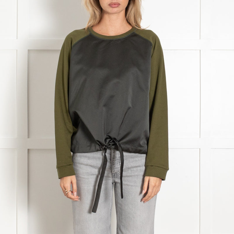 Jil Sander Green Drawstring Long Sleeve Top - Image 2