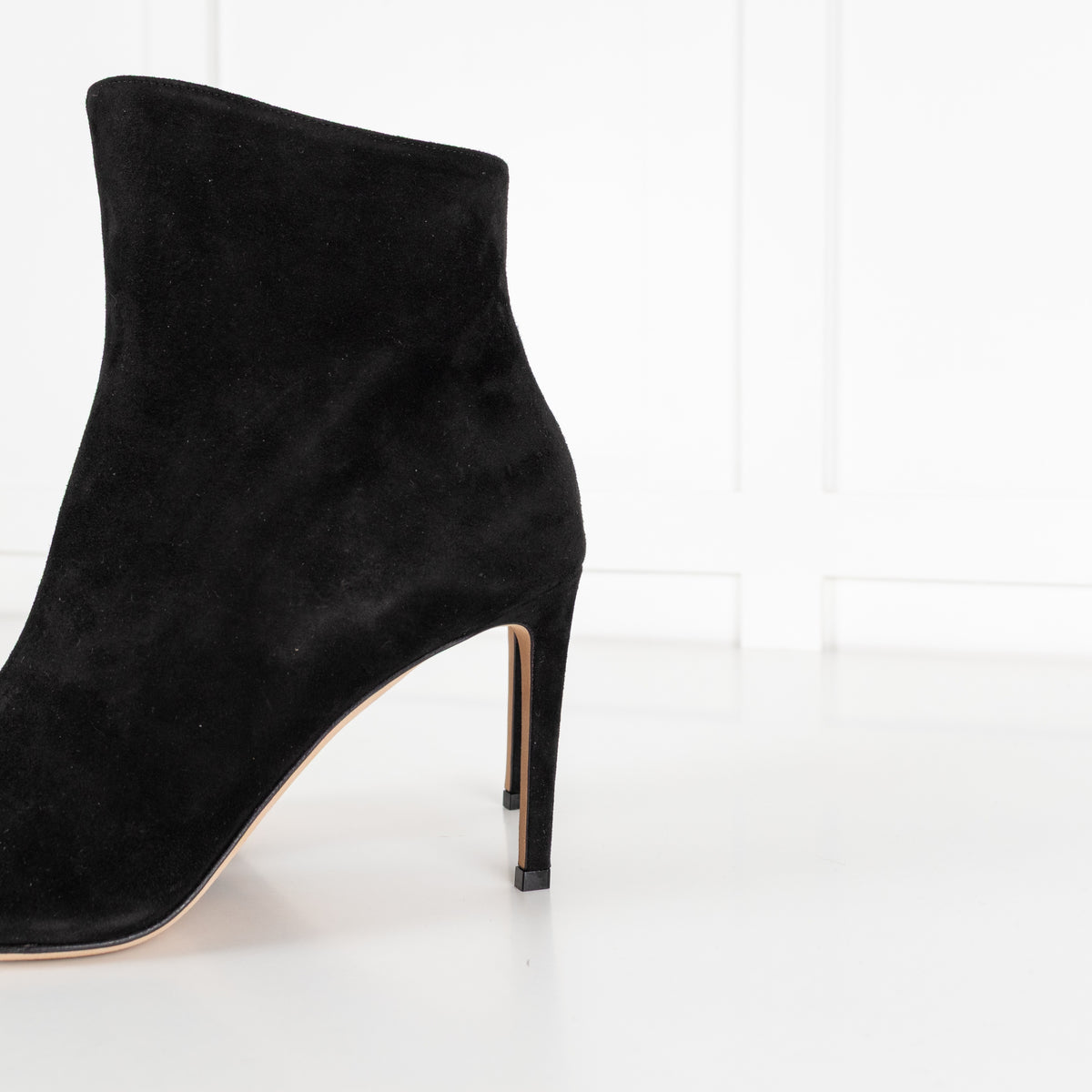 Jimmy Choo Black Suede Helaine 85 Sue Pointed Toe Stiletto Ankle Boots - Image 10
