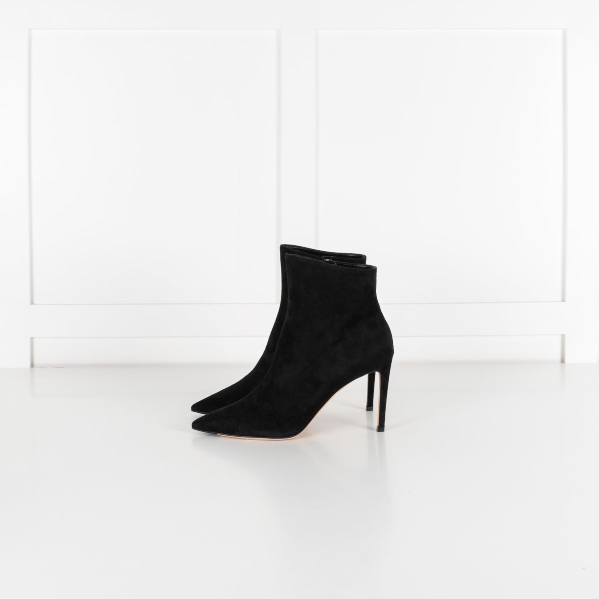 Jimmy Choo Black Suede Helaine 85 Sue Pointed Toe Stiletto Ankle Boots - Image 4