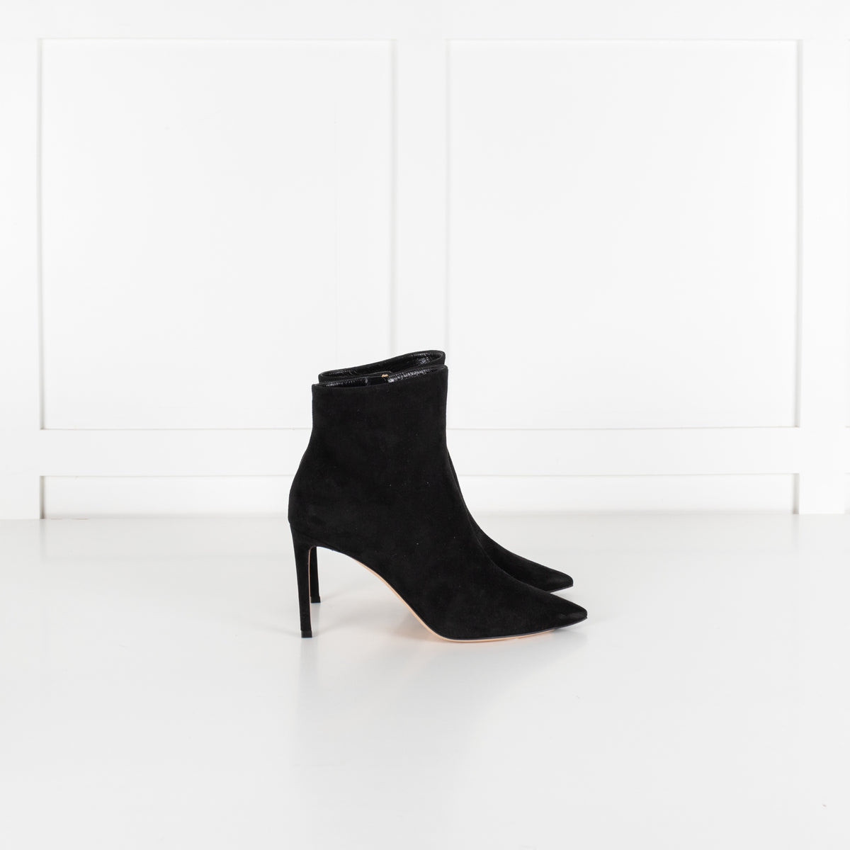 Jimmy Choo Black Suede Helaine 85 Sue Pointed Toe Stiletto Ankle Boots - Image 6