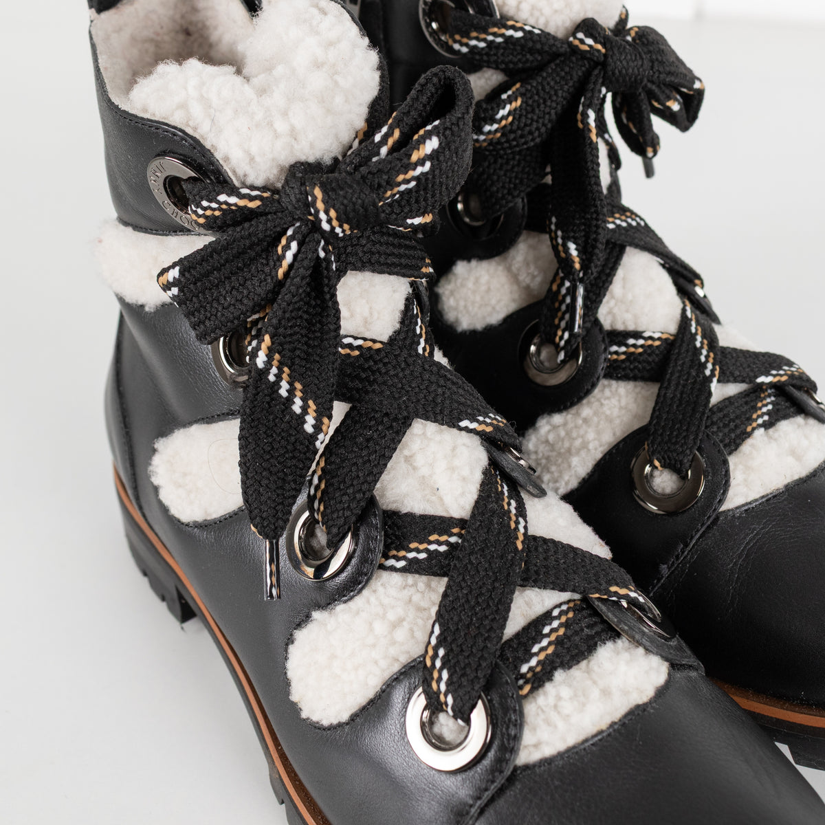 Jimmy Choo Bei Black Leather Shearling Boot - Image 12