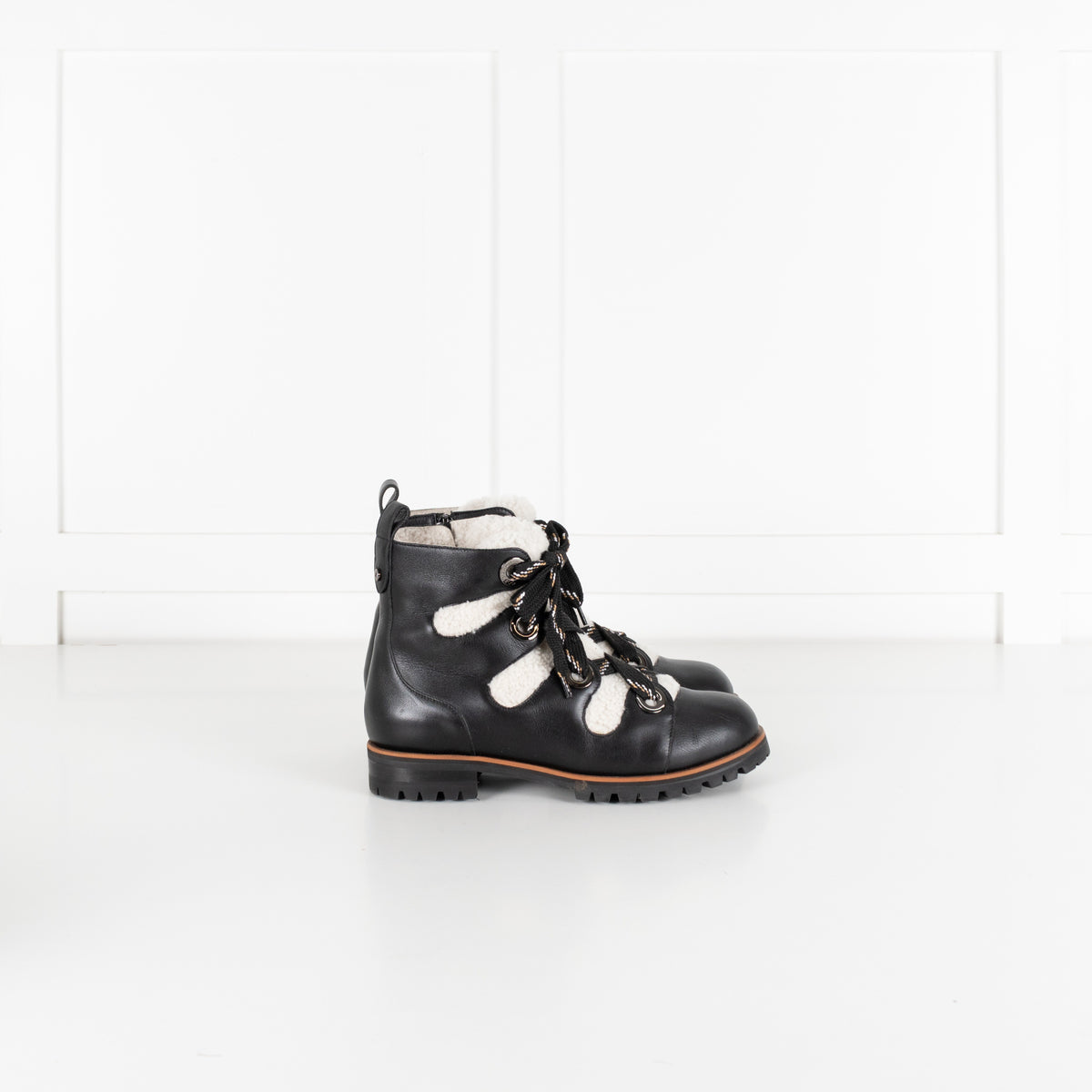 Jimmy Choo Bei Black Leather Shearling Boot - Image 6