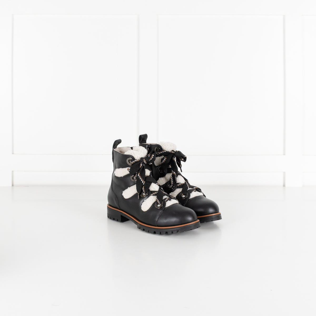 Jimmy Choo Bei Black Leather Shearling Boot - Image 7