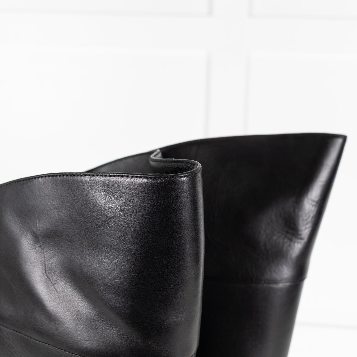 Jimmy Choo Nell Knee Boot Black Leather Riding Boot - Image 15