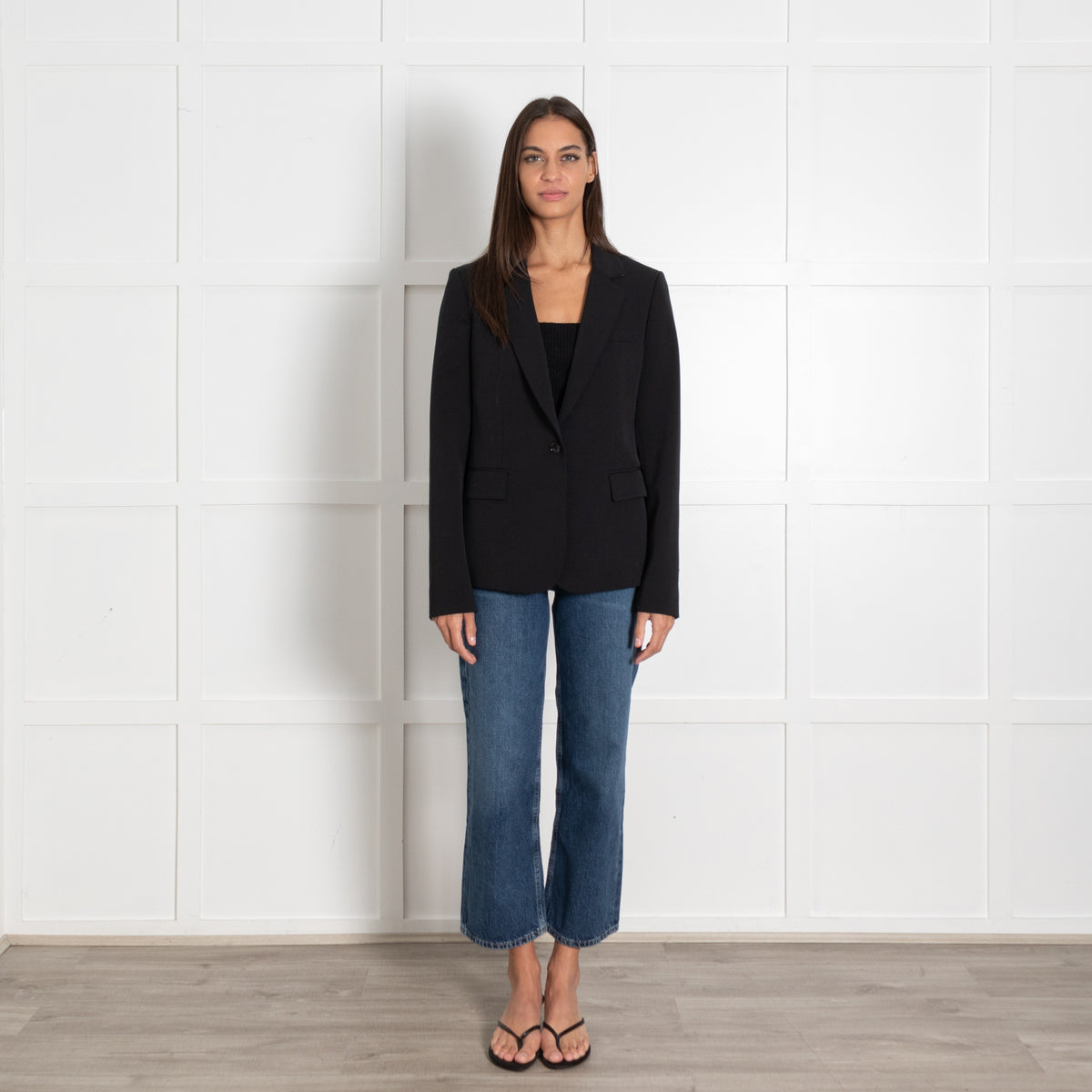 Joseph Black Wool Collar Blazer - Image 1