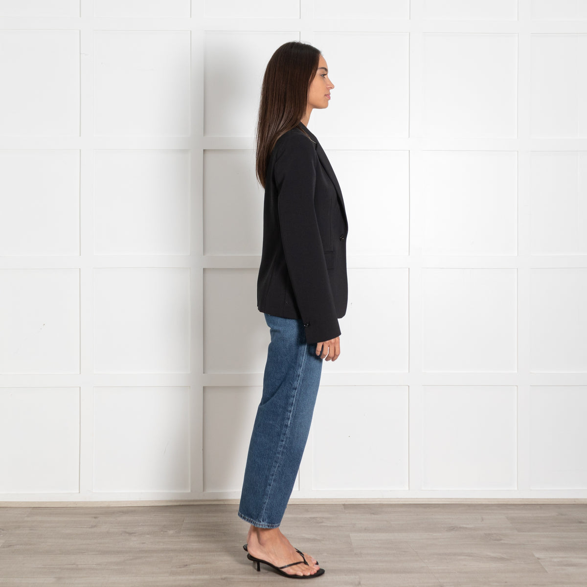 Joseph Black Wool Collar Blazer - Image 6
