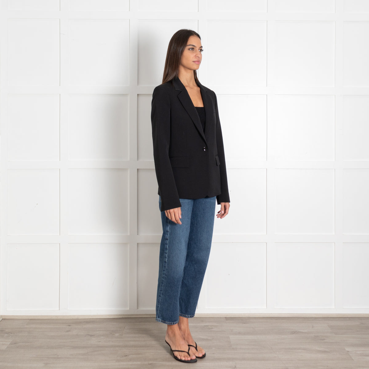 Joseph Black Wool Collar Blazer - Image 7