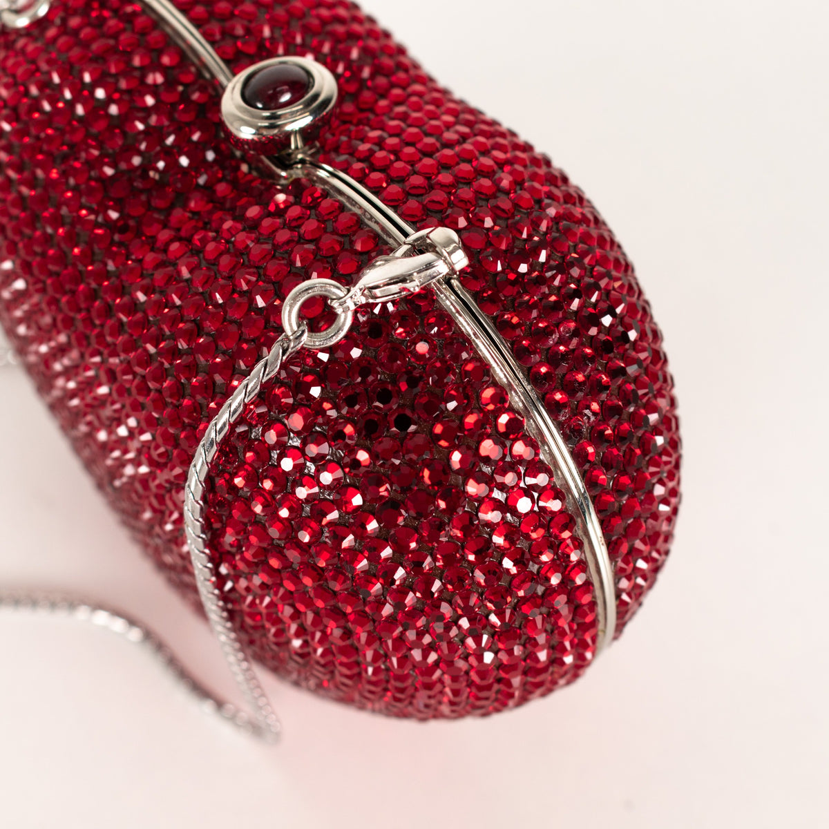 Judith Leiber Swarovski Crystal Ruby Red L'amour Petit Coeur Clutch - Image 10