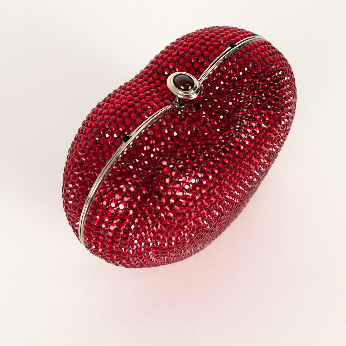 Judith Leiber Swarovski Crystal Ruby Red L'amour Petit Coeur Clutch - Image 12