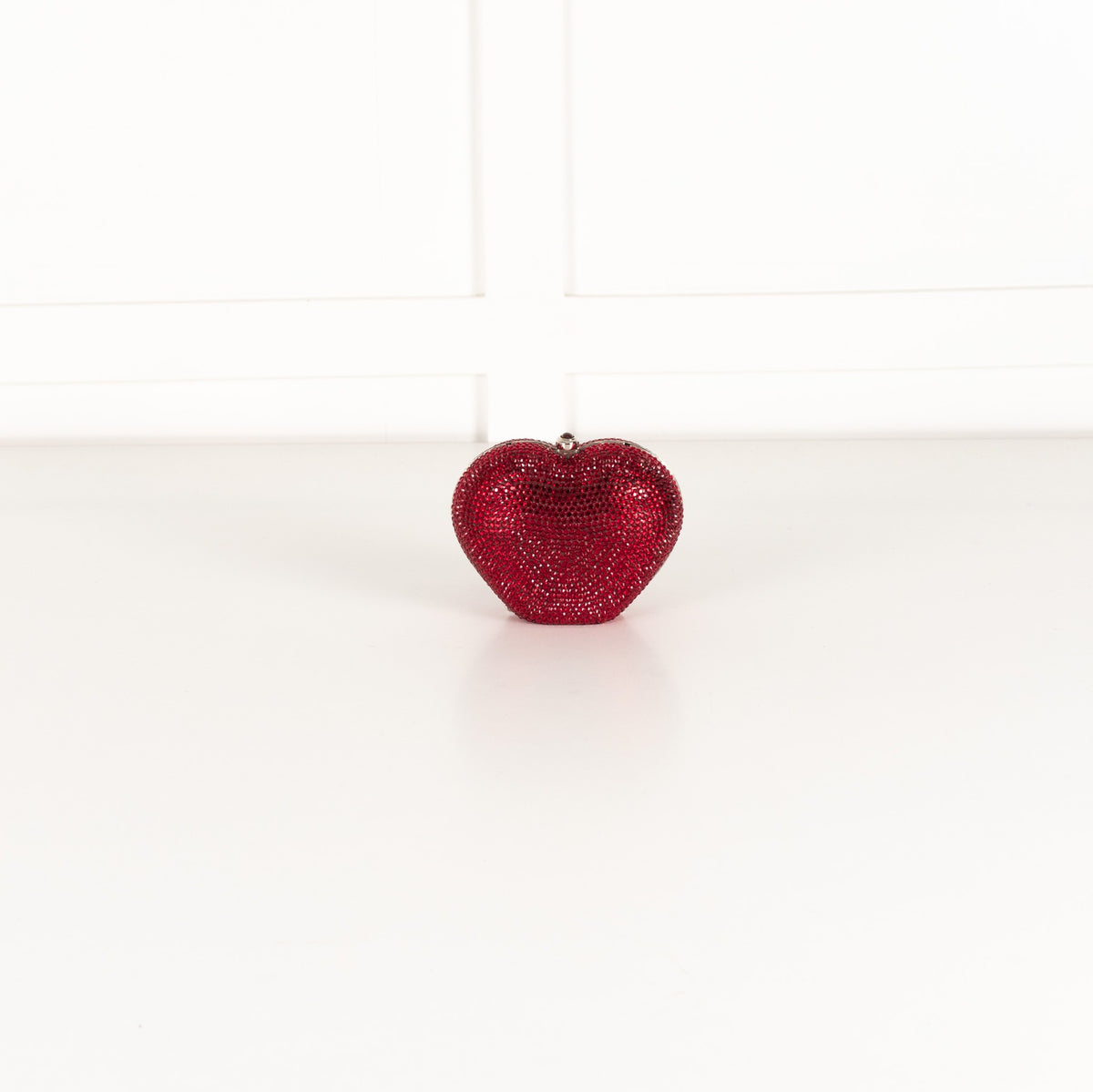 Judith Leiber Swarovski Crystal Ruby Red L'amour Petit Coeur Clutch - Image 1