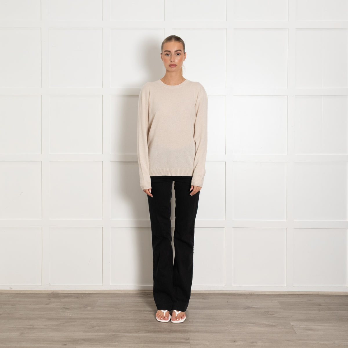 Jumper 1234 Oatmeal Cashmere Oversized Jumper - Image 2