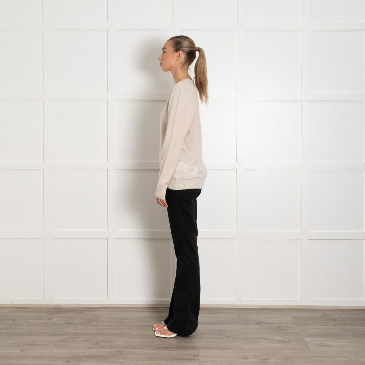 Jumper 1234 Oatmeal Cashmere Oversized Jumper - Image 4