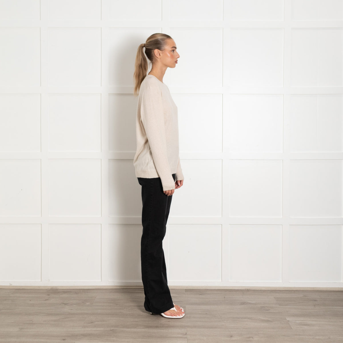 Jumper 1234 Oatmeal Cashmere Oversized Jumper - Image 6