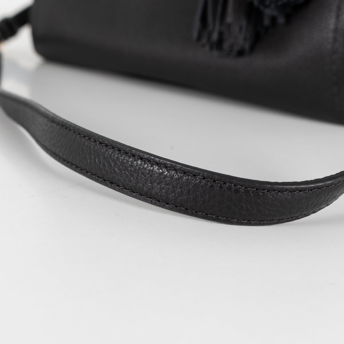 Kate Spade Palmer Drive Pebble Leather Tassle Black Tote - Image 10