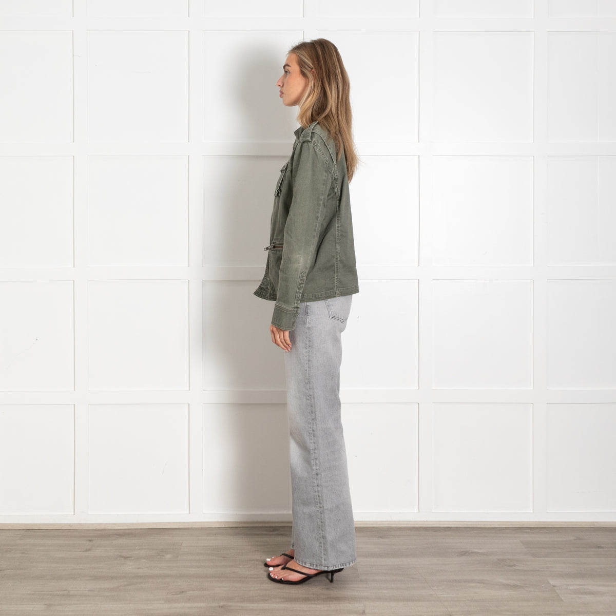 The Kooples Olive Green Military Utility Field Jacket Women's Jacket - Image 4