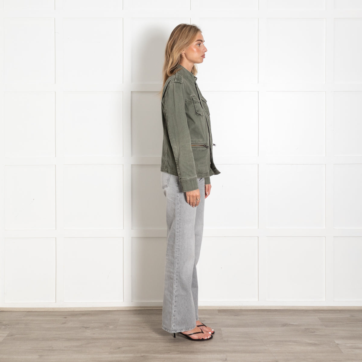 The Kooples Olive Green Military Utility Field Jacket Women's Jacket - Image 6