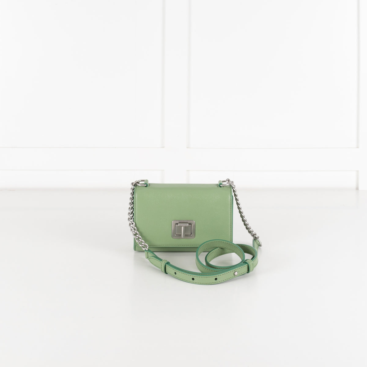 Le Tanneur Green Leather Crossbody Mini Bag - Image 2