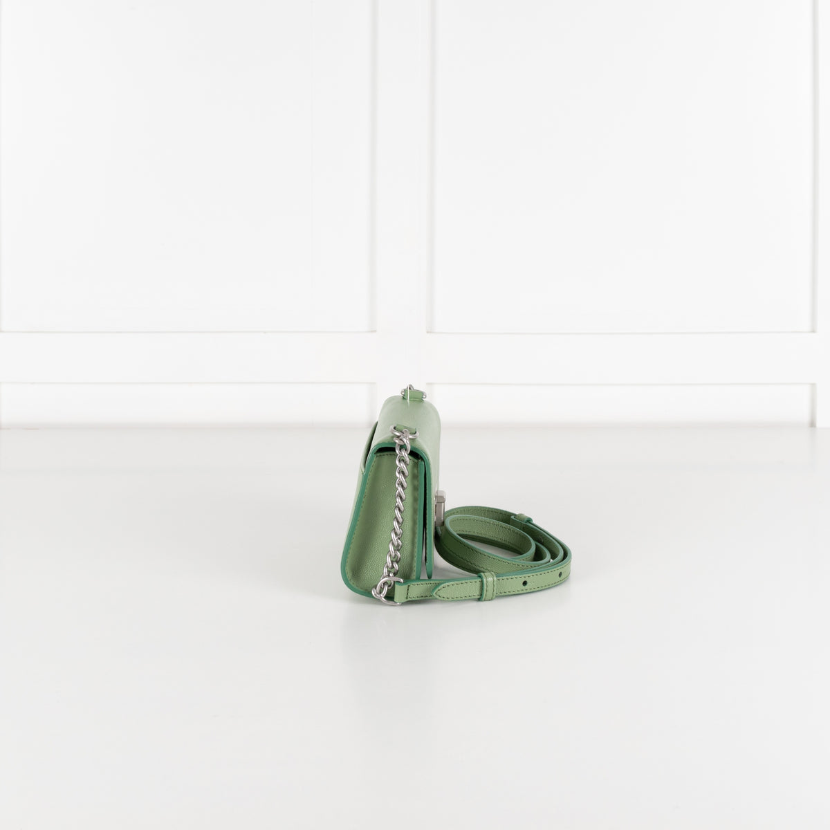 Le Tanneur Green Leather Crossbody Mini Bag - Image 4