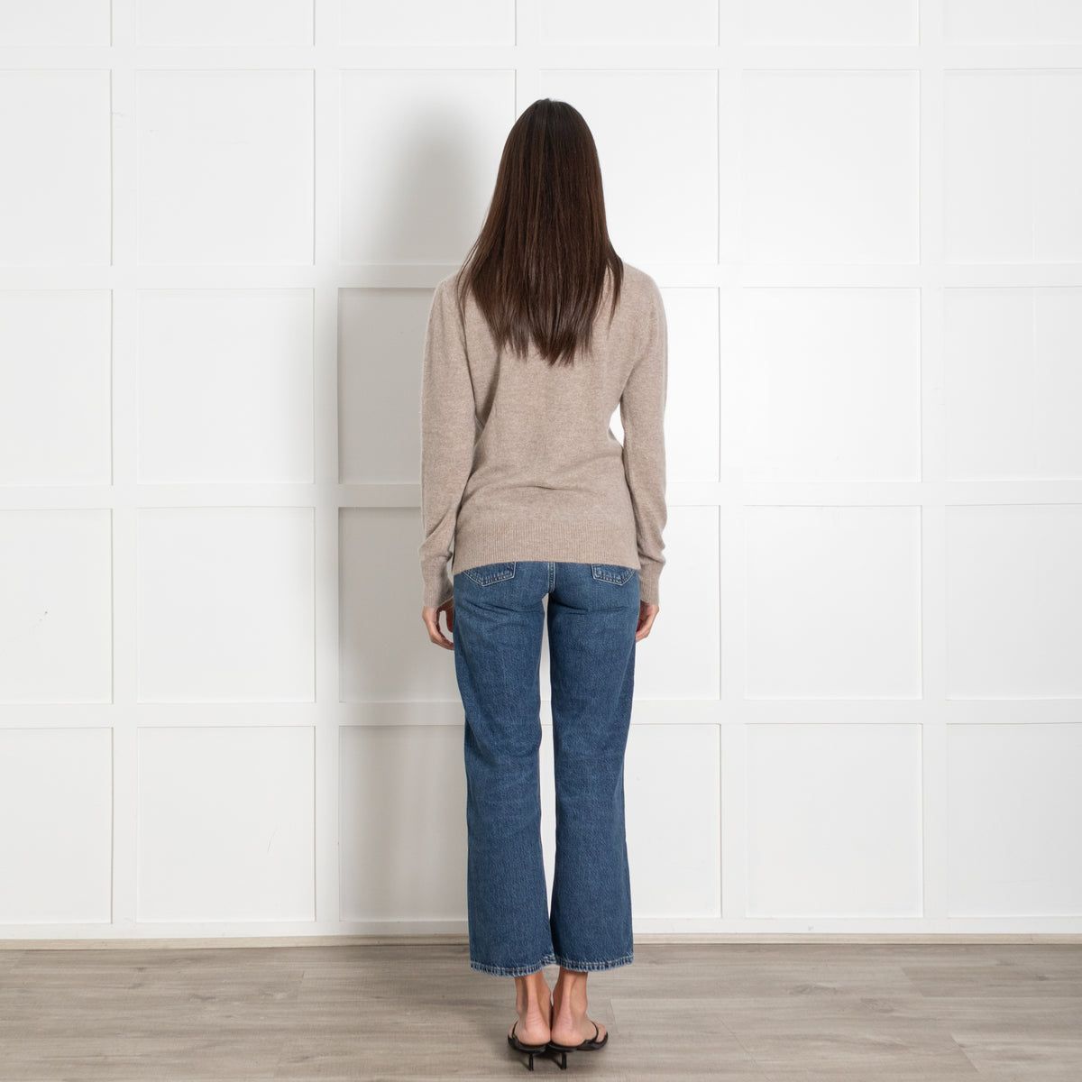 Levate Beige Cashmere Collared Sweater - Image 5