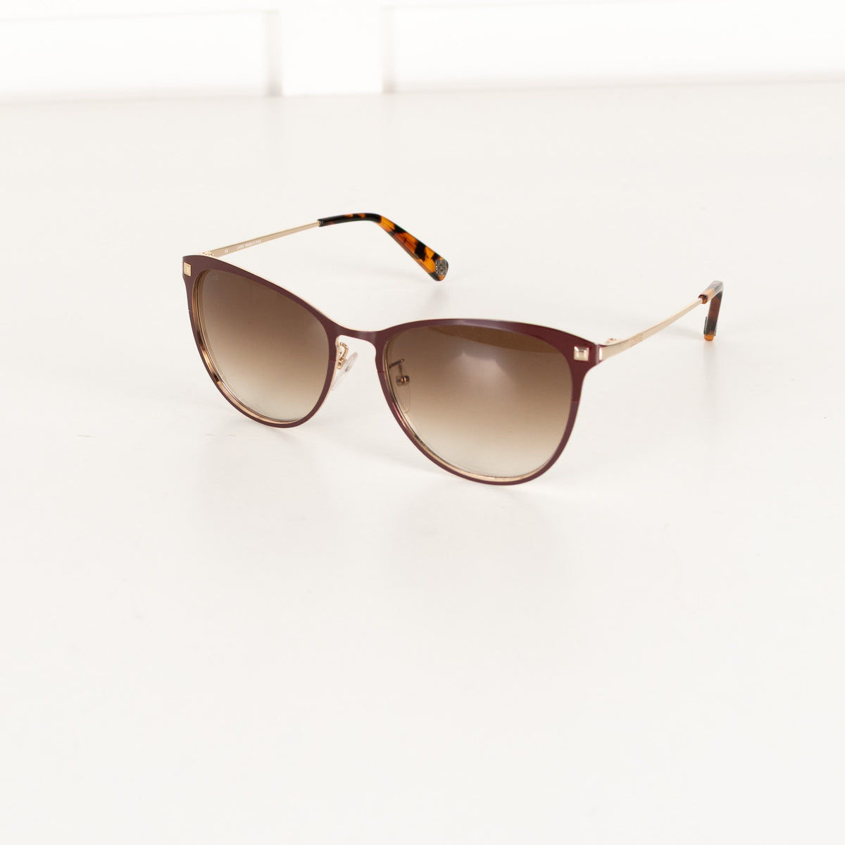 Loewe Burgundy Rounded Metal Sunglasses - Image 16