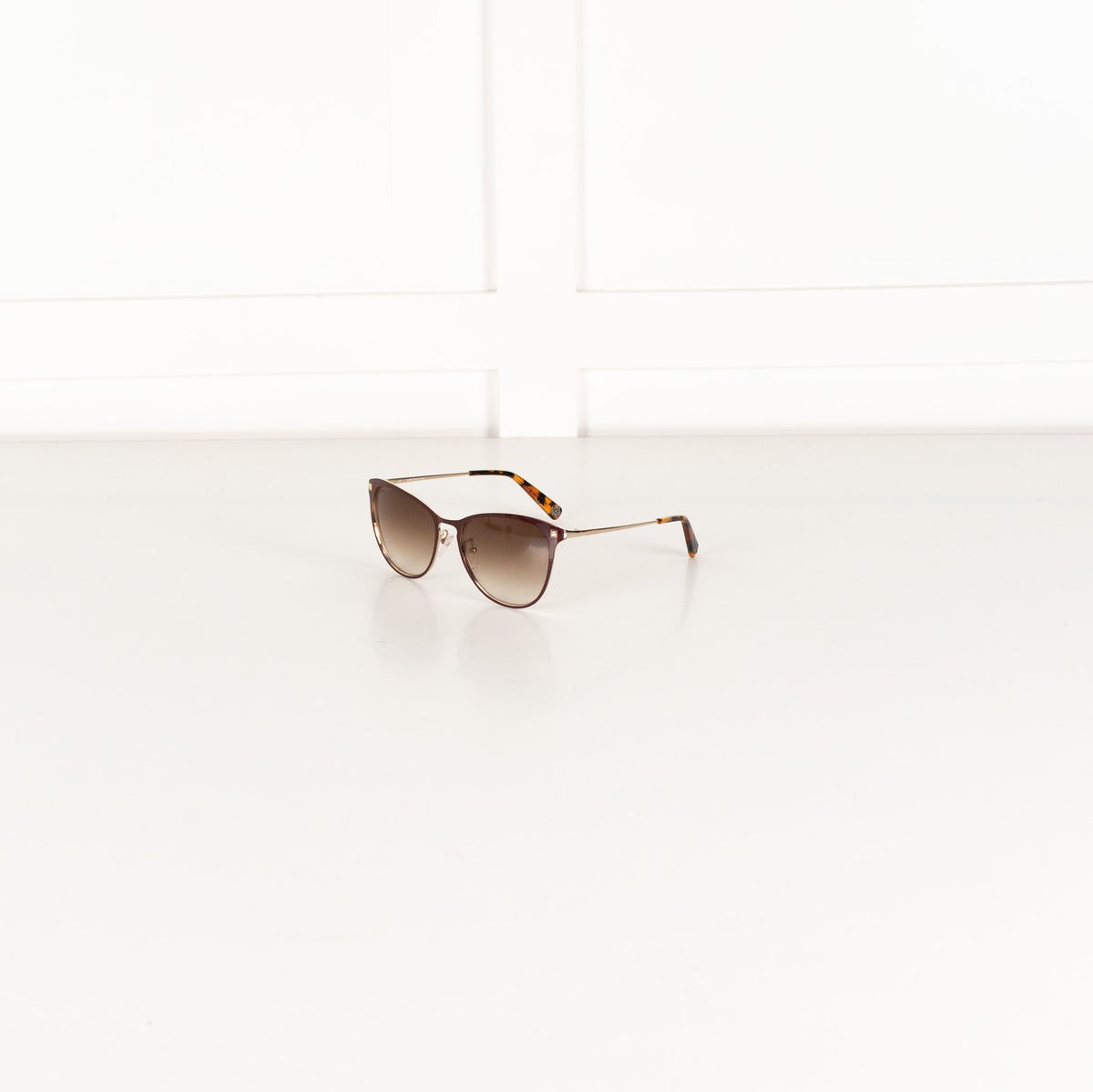 Loewe Burgundy Rounded Metal Sunglasses - Image 1