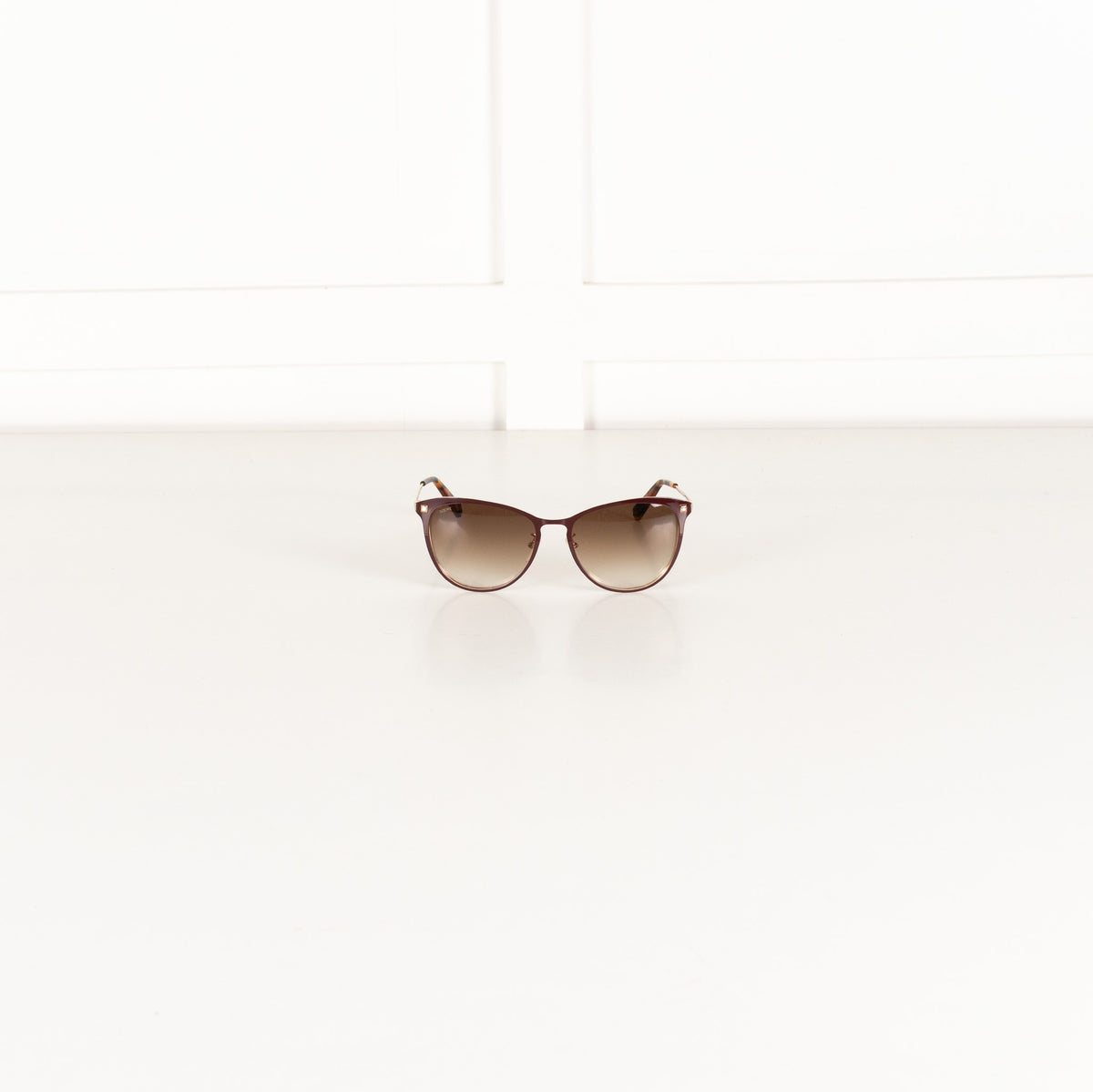Loewe Burgundy Rounded Metal Sunglasses - Image 3