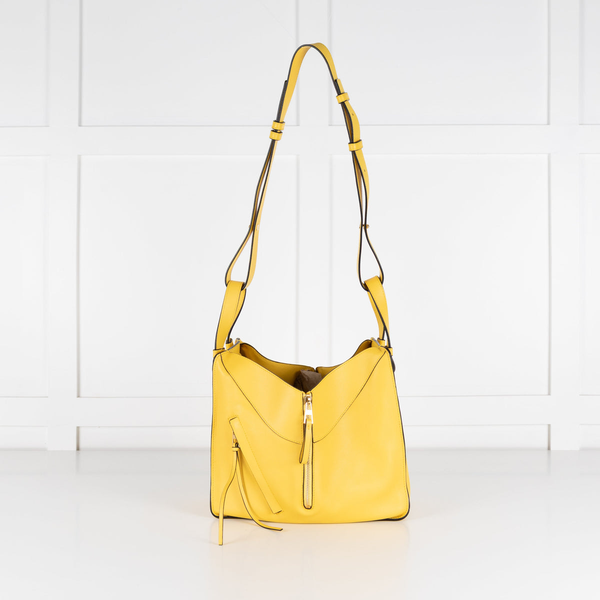 Loewe Yellow Leather Hammock Shoulder Bag - Image 1