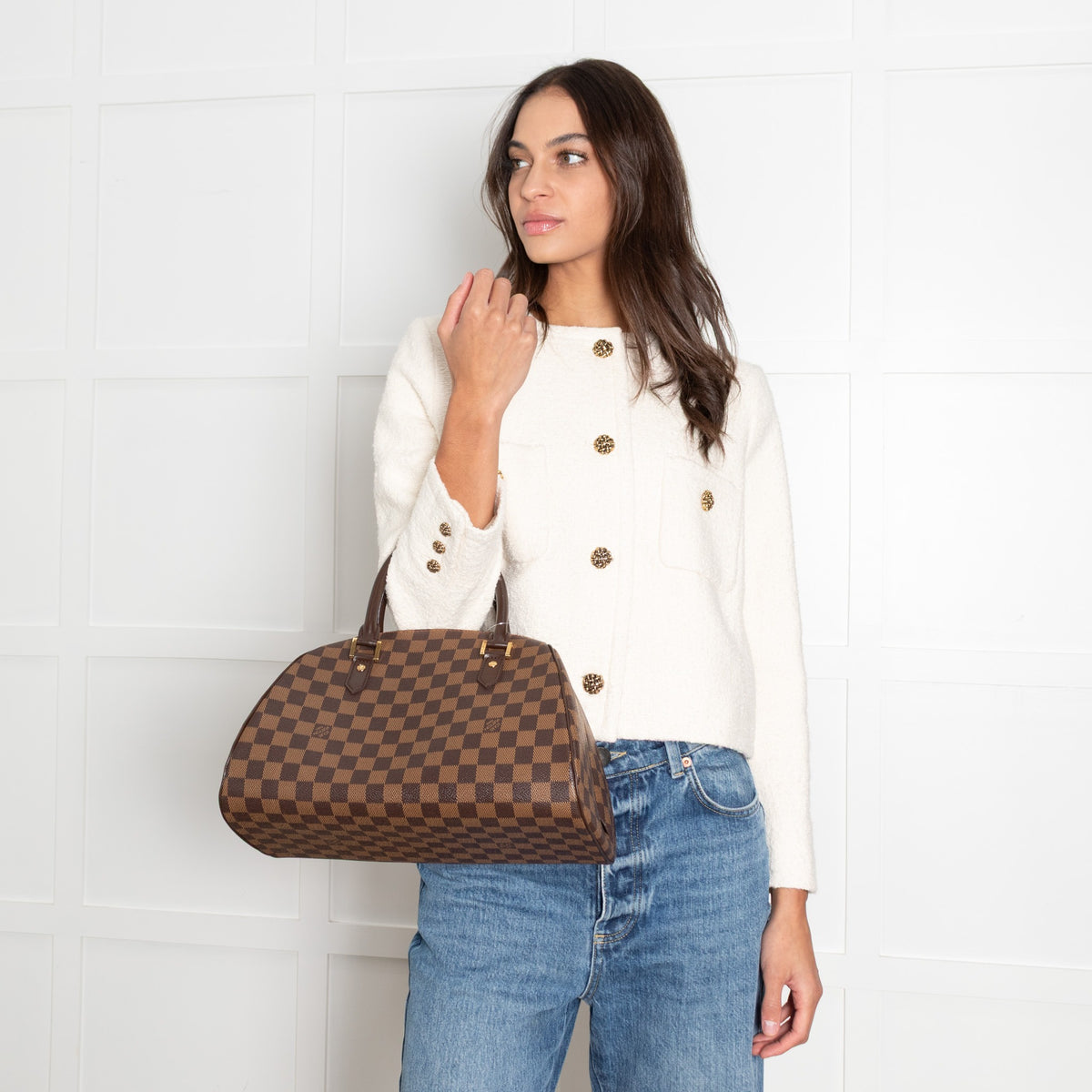 Louis Vuitton Ribera MM in brown Damier Ebene - Image 8