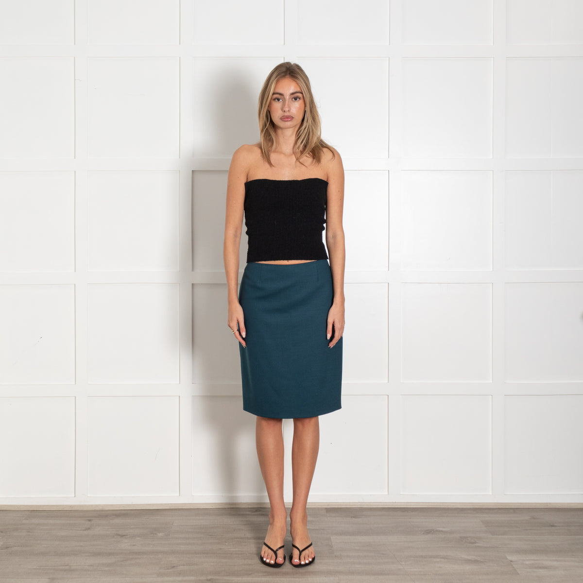 Luisa Spagnoli Dark Teal Pencil Skirt - Image 1