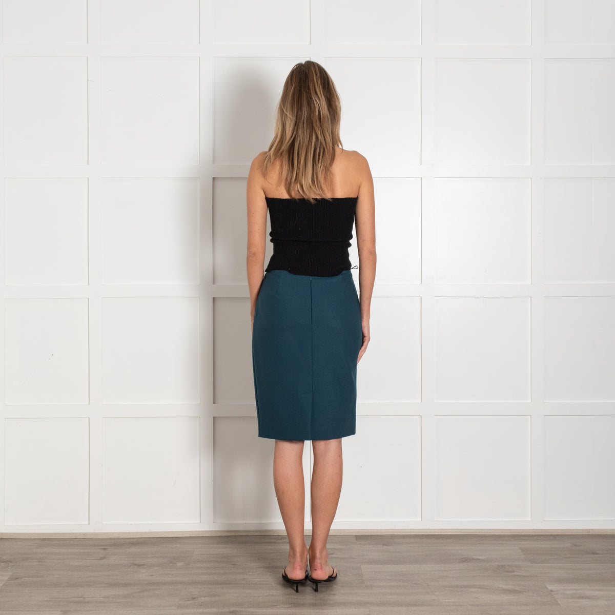 Luisa Spagnoli Dark Teal Pencil Skirt - Image 6