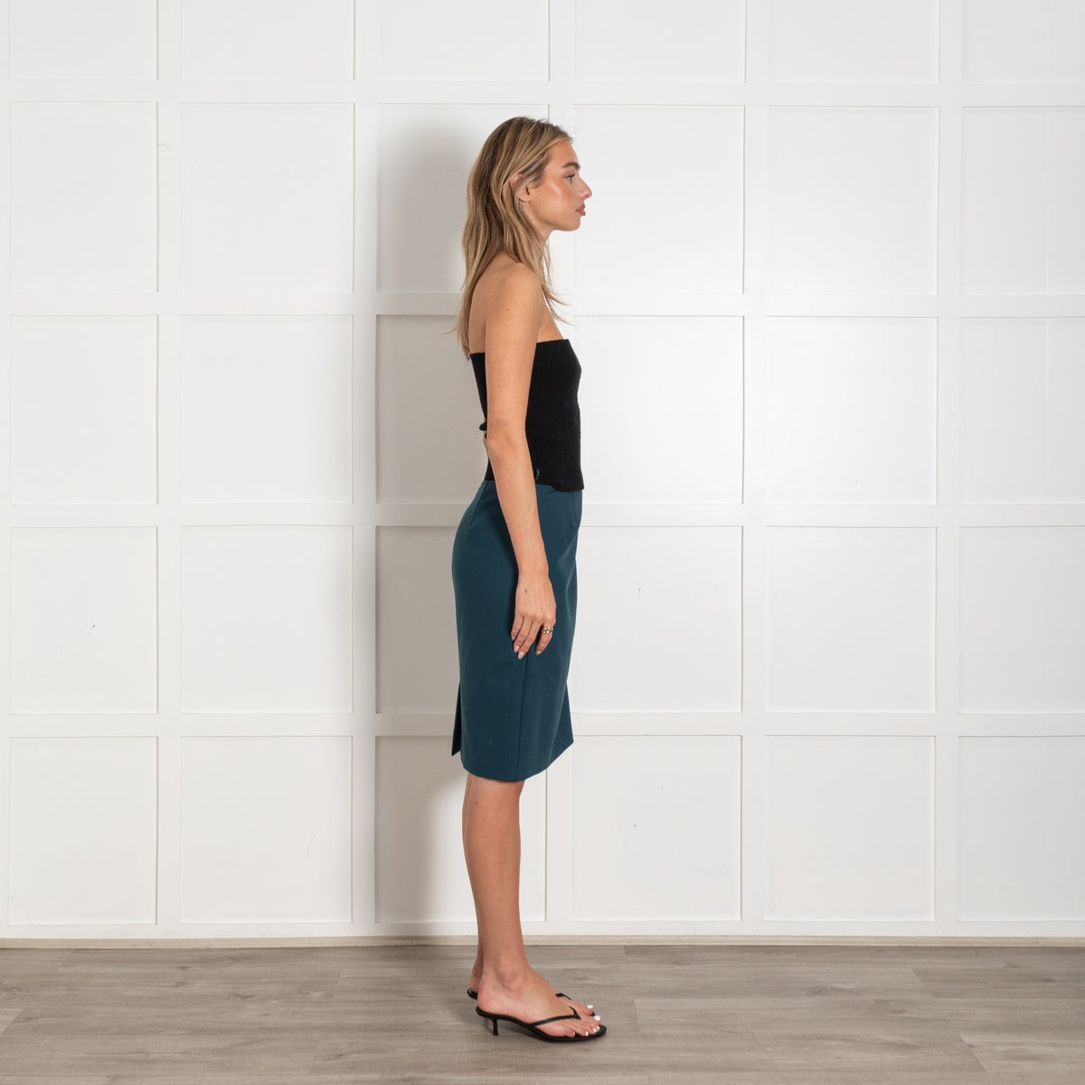 Luisa Spagnoli Dark Teal Pencil Skirt - Image 7