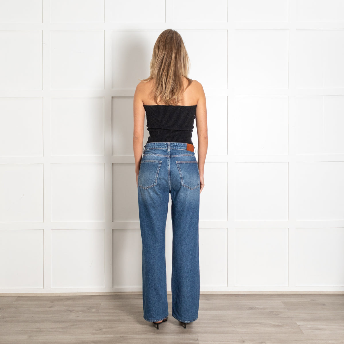 Luisa Spagnoli Mid Blue Button Fly Straight Jeans - Image 6