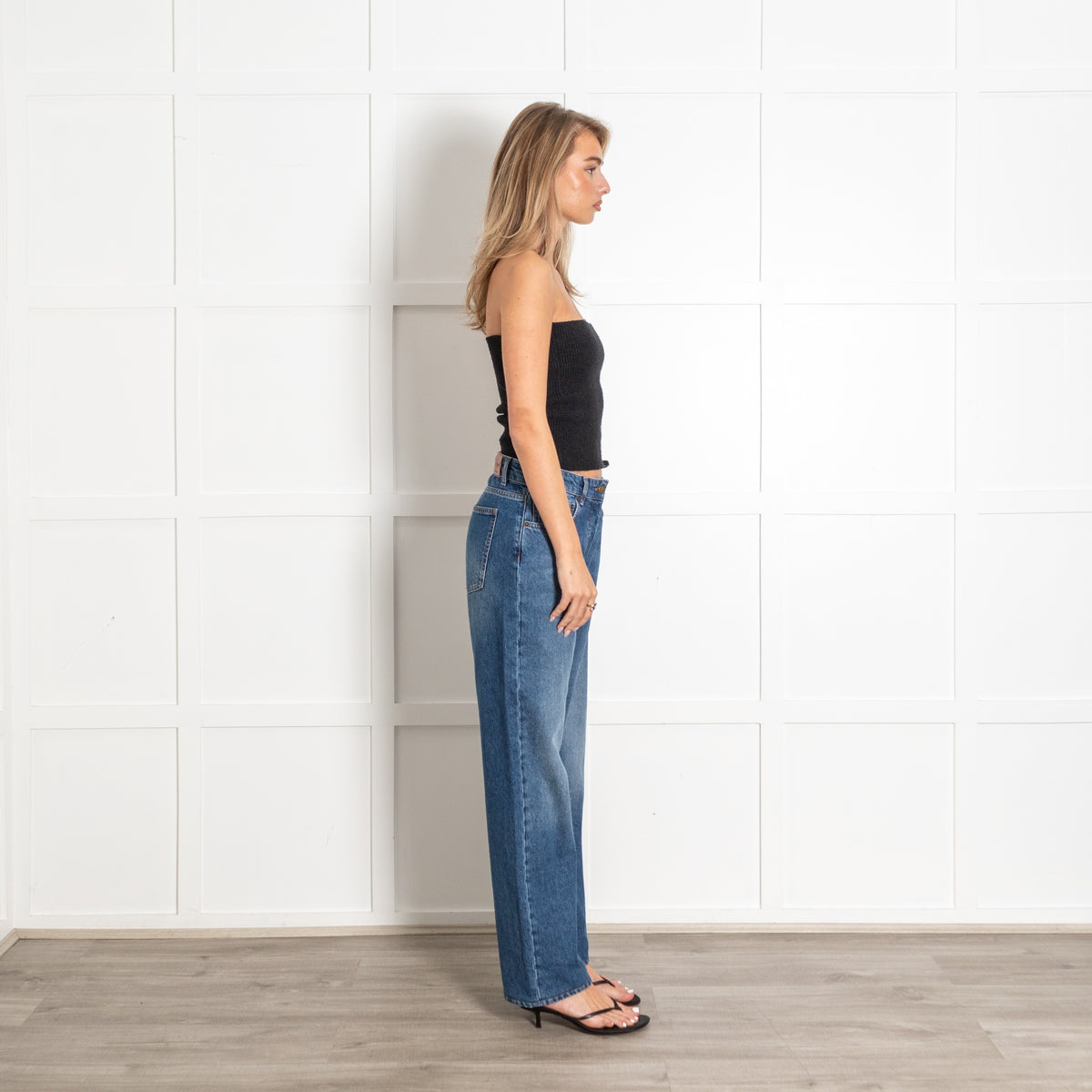 Luisa Spagnoli Mid Blue Button Fly Straight Jeans - Image 7