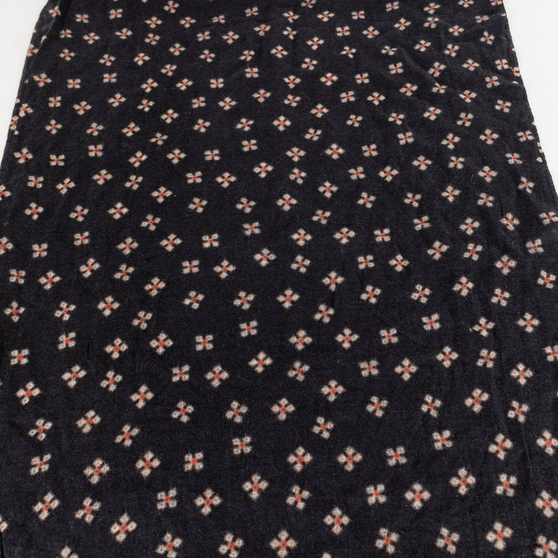 Black Red Cream Floral Knitted Scarf - Image 2