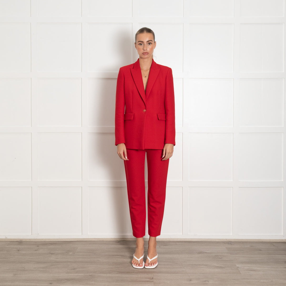 Maje Red Double Breasted Blazer - Image 1