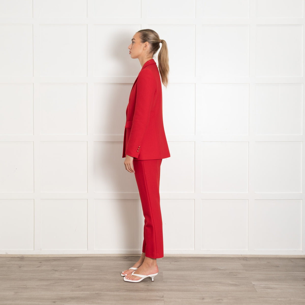 Maje Red Double Breasted Blazer - Image 4