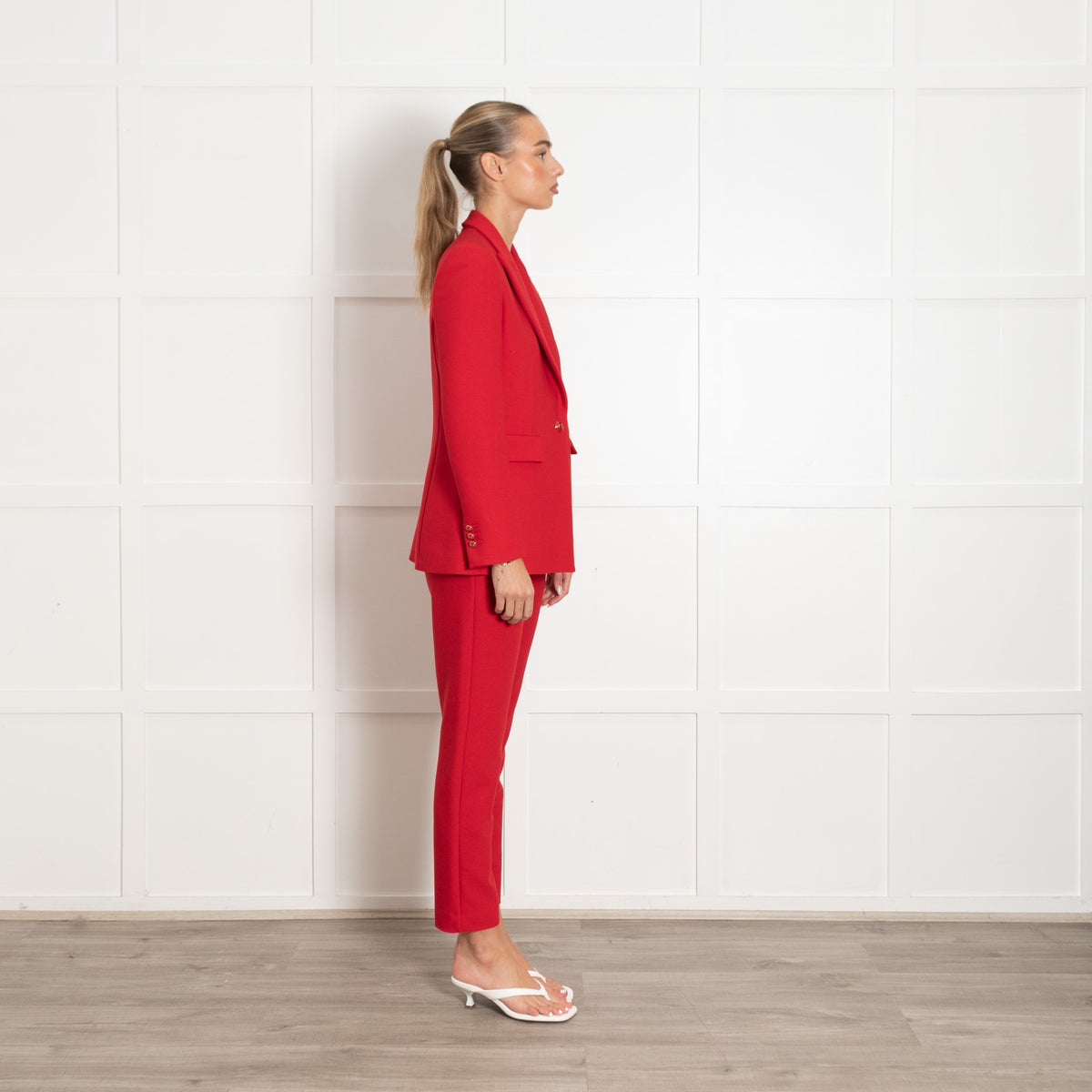 Maje Red Double Breasted Blazer - Image 6